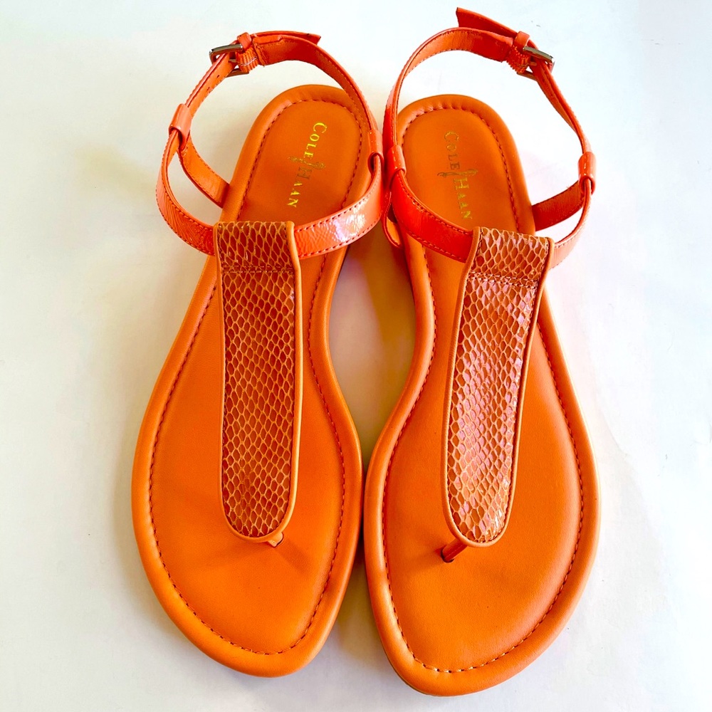 Cole Haan Molly Embossed Flats Thong Sandal 8New